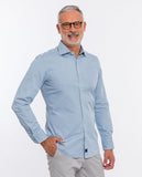 Camisa Casual 100% Algodón en Azul Claro