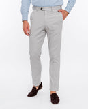 Pantalón Chino Regular en Gris Claro