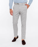 Light Grey Regular Chino Trousers