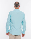 Turquoise Blue Casual Shirt 100% Cotton