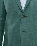 Casaco Casual 100% Linho em Verde Seco