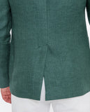 Casaco Casual 100% Linho em Verde Seco