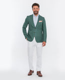 Casaco Casual 100% Linho em Verde Seco