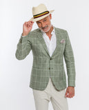 Light Dry Green Sports Jacket 100% Linen