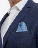 Casaco Casual 100% Linho em Azul Escuro