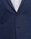Casaco Casual 100% Linho em Azul Escuro