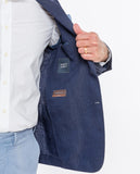 Casaco Casual 100% Linho em Azul Escuro