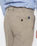 Light Beige Regular Chino Trousers 100% Linen