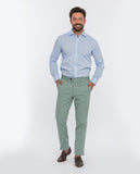 Green Regular Chino Trousers