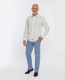 Camisa Casual 100% Algodão em Amarelo Claro