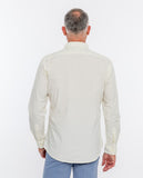 Camisa Casual 100% Algodão em Amarelo Claro