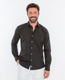 Camisa Casual 100% Algodón en Negro