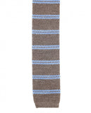 Brown Knitted Tie 100% Wool