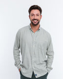 Camisa Casual em Cinzento Claro