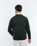 Dark Green Cardigan 100% Merino Wool