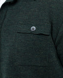 Dark Green Cardigan 100% Merino Wool