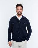 Dark Blue Cardigan 100% Merino Wool