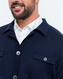 Dark Blue Cardigan 100% Merino Wool