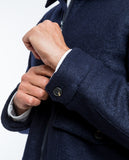 Dark Blue Jacket 100% Flece wool