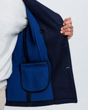Blusão 100% Lã em Azul Escuro