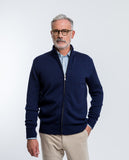 Dark Blue Cardigan 100% Merino Wool