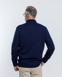 Dark Blue Cardigan 100% Merino Wool