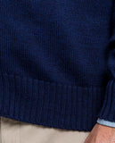 Dark Blue Cardigan 100% Merino Wool