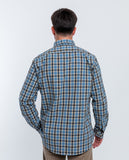 Camisa Casual 100% Algodão em Azul