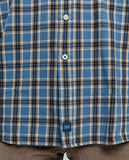 Camisa Casual 100% Algodão em Azul