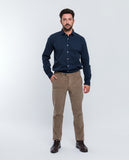 Pantalón Chino Regular en Marrón Claro