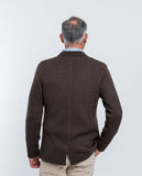 Dark Brown Cardigan 100% Merino Wool