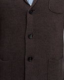 Dark Brown Cardigan 100% Merino Wool