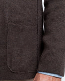 Dark Brown Cardigan 100% Merino Wool
