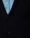 Dark Blue Cardigan 100% Merino Wool