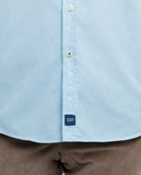 Camisa Casual 100% Algodão em Azul Claro