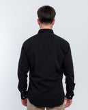 Camisa Casual 100% Algodão em Preto