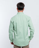 Camisa Casual 100% Algodón en Verde Claro