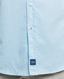 Camisa Casual 100% Algodão em Azul Claro