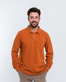 Polo Piqué 100% Algodón en Naranja Oscuro