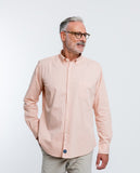 Camisa Casual 100% Algodão em Côr de Rosa Claro