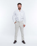 Pantalón Chino Regular en Beige Claro