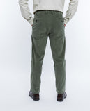 Dark Dry Green Regular Chino Trousers