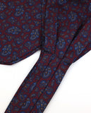Lenço Ascot 100% Seda em Bordeaux