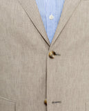 Americana 100% Lino en Beige Oscuro