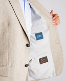 Americana 100% Lino en Beige Oscuro
