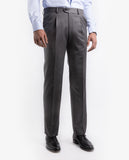 Light Grey Classic Trousers Regular 100% Wool