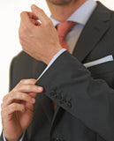Dark Blue Suit Soft Slim End-On-End 100% Wool