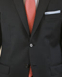 Dark Blue Suit Soft Slim End-On-End 100% Wool