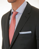 Dark Blue Suit Soft Slim End-On-End 100% Wool