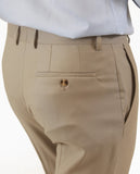 Pantalón Soft Slim 100% Lana Virgem en Beige Claro